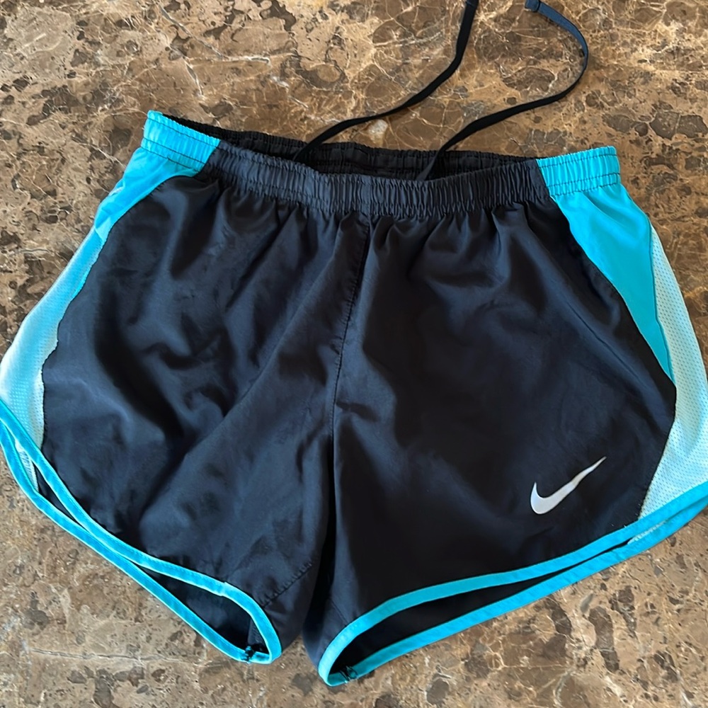 Nike Dri-Fit Athletic Running Shorts Brief-Lined XS Black Blue